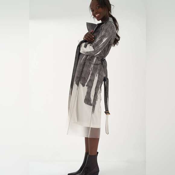 SOSKEN HAVEN - PRINTED TRANSPARENT TRENCH COAT - Picture 5 of 8